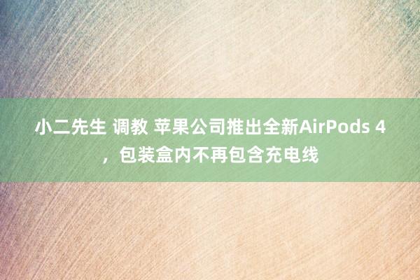 小二先生 调教 苹果公司推出全新AirPods 4，包装盒内不再包含充电线