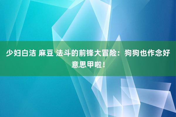 少妇白洁 麻豆 法斗的前锋大冒险：狗狗也作念好意思甲啦！