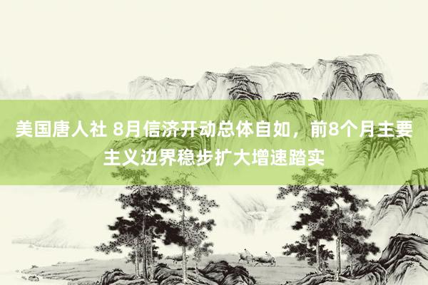 美国唐人社 8月信济开动总体自如，前8个月主要主义边界稳步扩大增速踏实