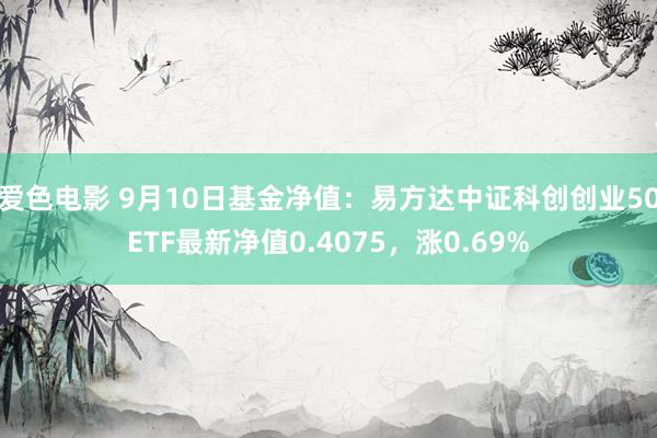 爱色电影 9月10日基金净值：易方达中证科创创业50ETF最新净值0.4075，涨0.69%