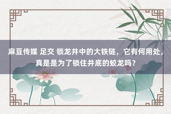 麻豆传媒 足交 锁龙井中的大铁链，它有何用处，真是是为了锁住井底的蛟龙吗？