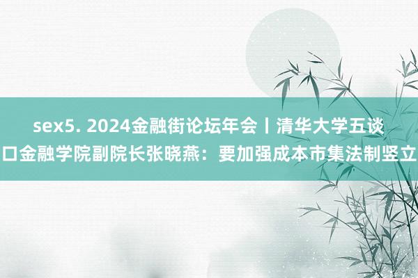 sex5. 2024金融街论坛年会丨清华大学五谈口金融学院副院长张晓燕：要加强成本市集法制竖立