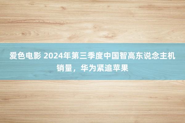 爱色电影 2024年第三季度中国智高东说念主机销量，华为紧追苹果