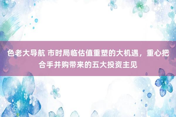 色老大导航 市时局临估值重塑的大机遇，重心把合手并购带来的五大投资主见