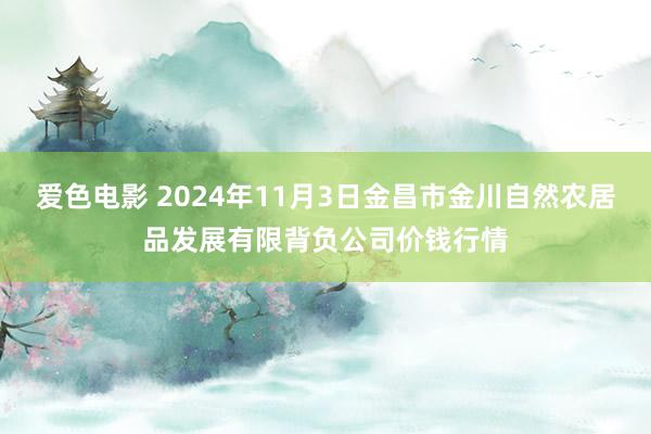 爱色电影 2024年11月3日金昌市金川自然农居品发展有限背负公司价钱行情