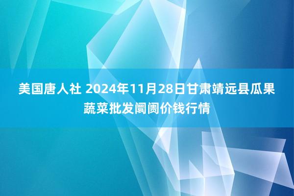 美国唐人社 2024年11月28日甘肃靖远县瓜果蔬菜批发阛阓价钱行情