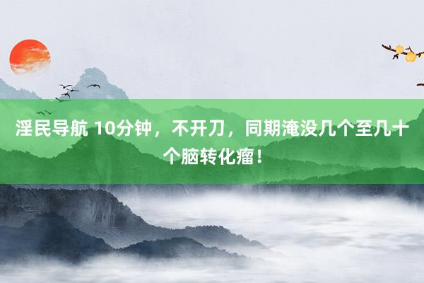 淫民导航 10分钟，不开刀，同期淹没几个至几十个脑转化瘤！