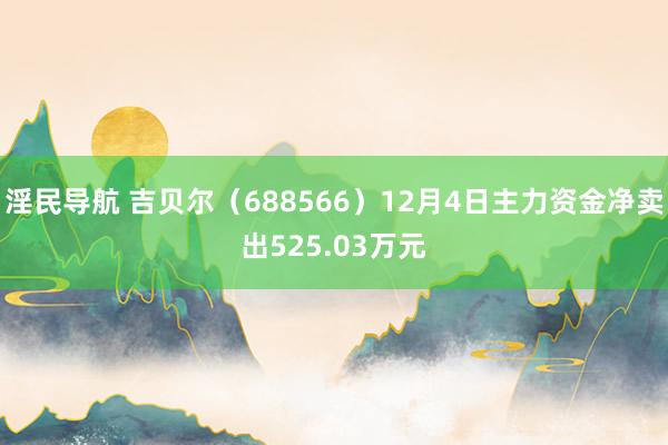 淫民导航 吉贝尔（688566）12月4日主力资金净卖出525.03万元