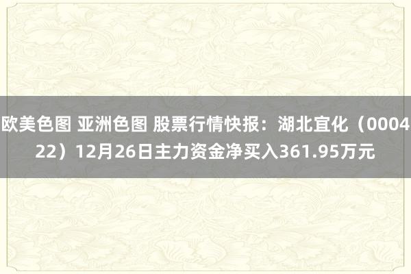 欧美色图 亚洲色图 股票行情快报：湖北宜化（000422）12月26日主力资金净买入361.95万元