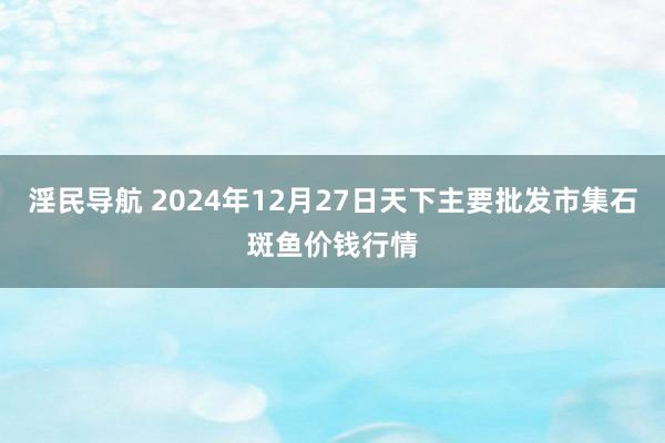 淫民导航 2024年12月27日天下主要批发市集石斑鱼价钱行情