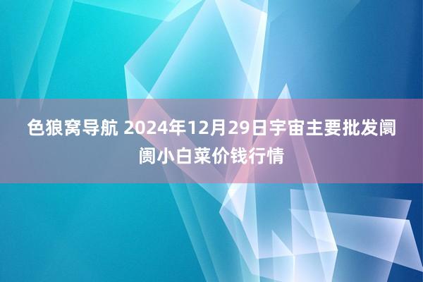 色狼窝导航 2024年12月29日宇宙主要批发阛阓小白菜价钱行情