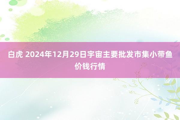 白虎 2024年12月29日宇宙主要批发市集小带鱼价钱行情