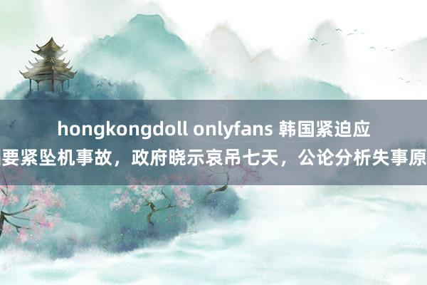 hongkongdoll onlyfans 韩国紧迫应酬要紧坠机事故，政府晓示哀吊七天，公论分析失事原因