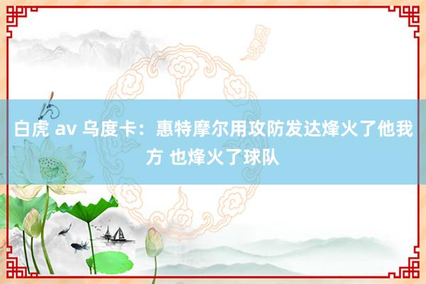 白虎 av 乌度卡：惠特摩尔用攻防发达烽火了他我方 也烽火了球队