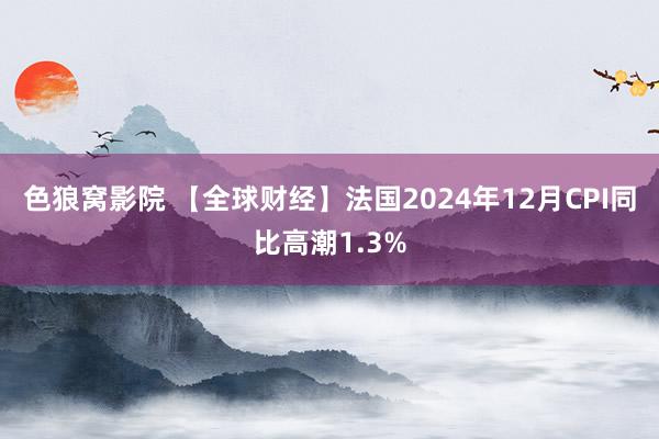 色狼窝影院 【全球财经】法国2024年12月CPI同比高潮1.3%