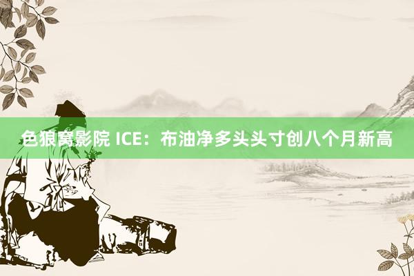 色狼窝影院 ICE：布油净多头头寸创八个月新高