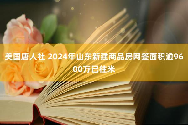 美国唐人社 2024年山东新建商品房网签面积逾9600万已往米