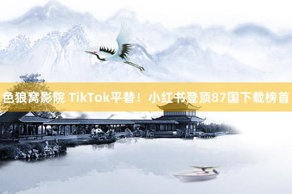 色狼窝影院 TikTok平替！小红书登顶87国下载榜首